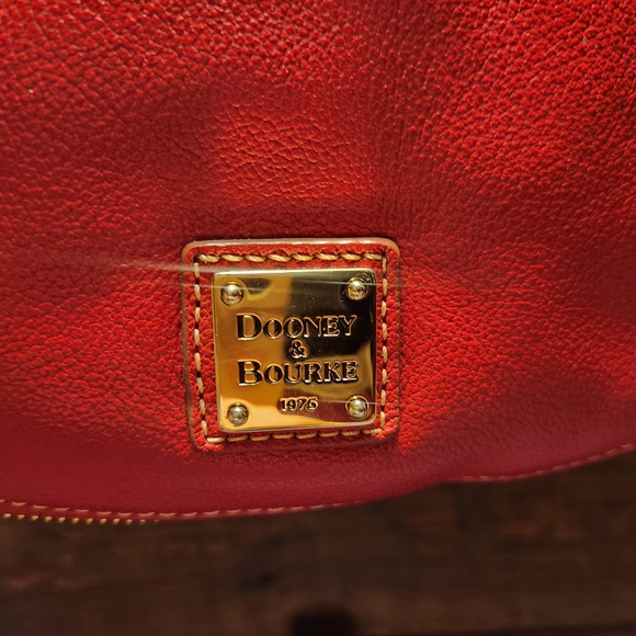 Dooney & Bourke Red Leather Hobo Bag - Picture 5 of 12